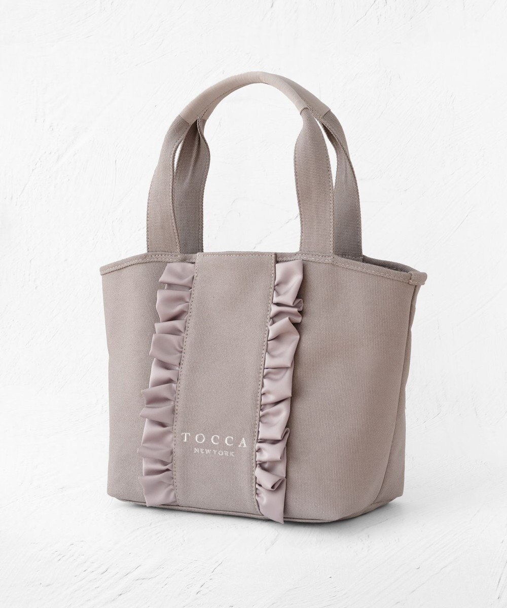 TOCCA 【A4サイズ対応】RIBBON FRILL CANVASTOTE キャンバストートバッグ 