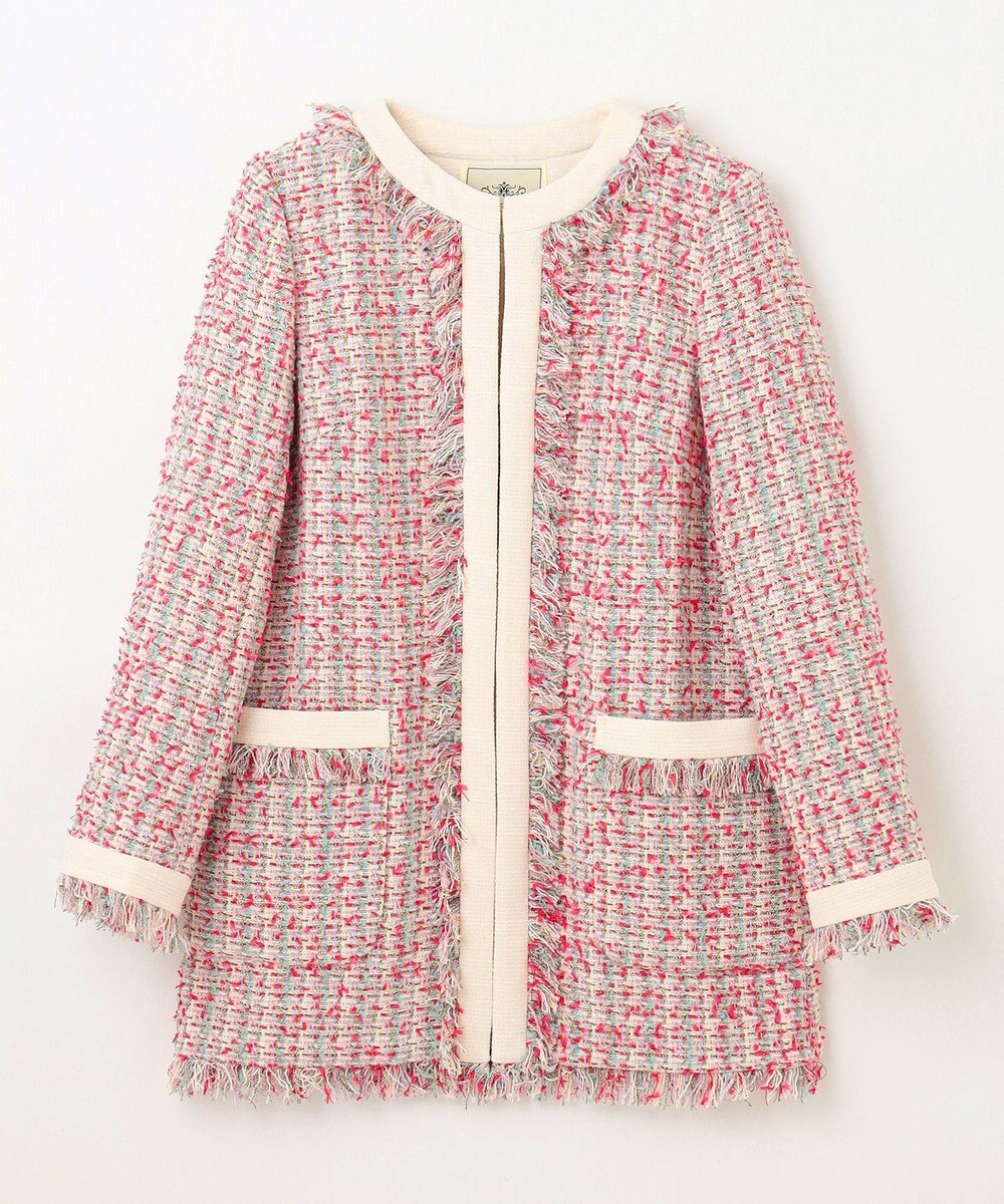 GRACE CONTINENTAL フリンジツイードジャケット 