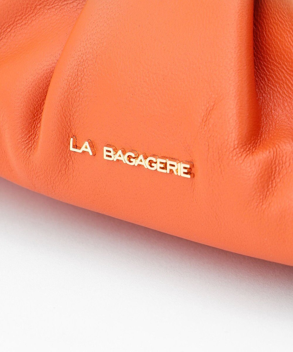 LA BAGAGERIE シープレザー　ギャザーミニマムバッグ 