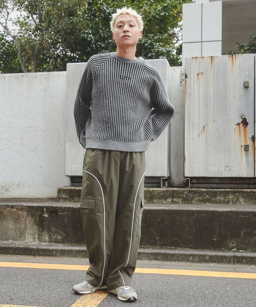 WEGO 【ユニセックス着用ITEM/ウエストゴム】イージーパイピングカーゴパンツ 