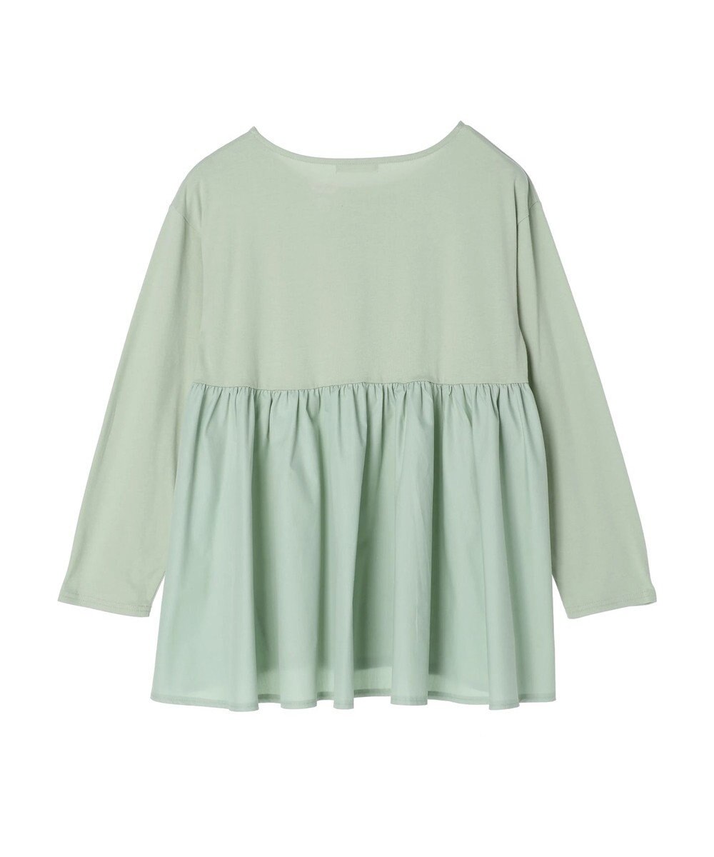 Green Parks バックギャザー布帛切替プルオーバー 