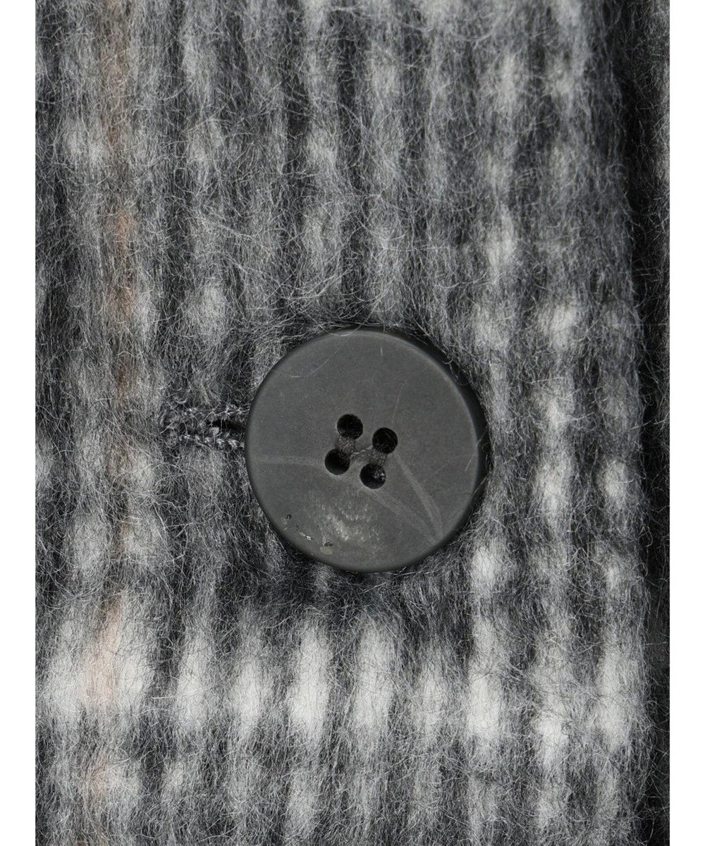 Green Parks コクーンシルエットチェックシャギーコート 