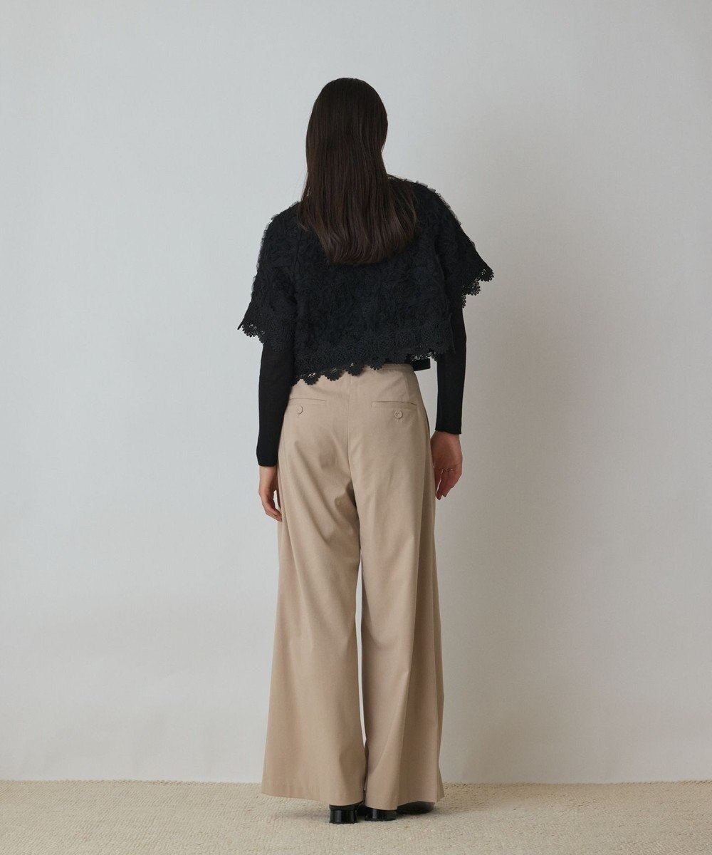 GRACE CONTINENTAL フラワー刺繍ニットカーディガン 