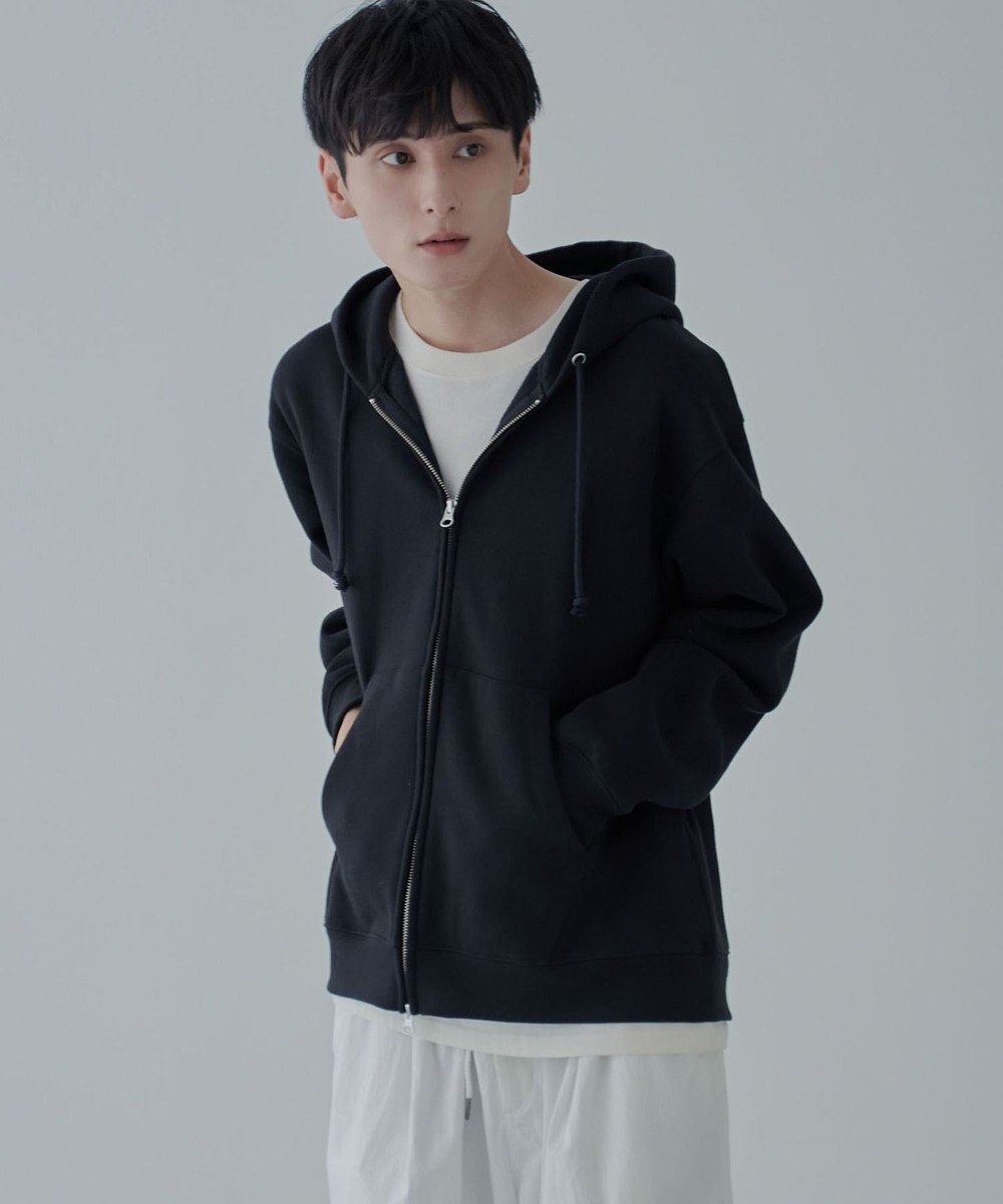 WEGO 【ユニセックス着用ITEM/SMLサイズ展開】リラックスフィットダブルZIPパーカー 