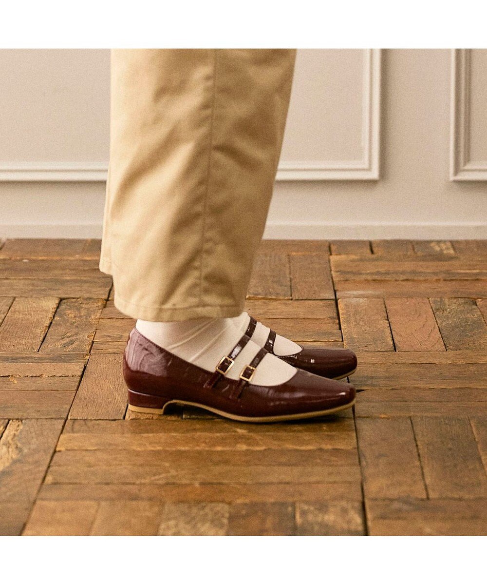 ing <ing>ダブルベルトメリージェーンパンプス 