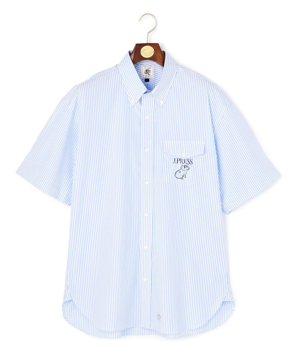 J.PRESS MEN 【AaronChang】【UNISEX】コットンタイプライター ストライプ シャツ / B.D. / Baggy-Fit 