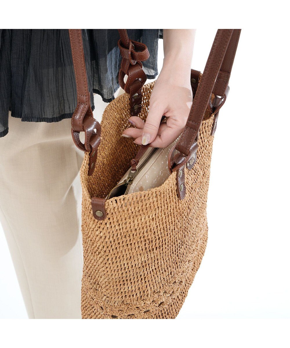 IBIZA ラフィア　セミショルダーバッグ 