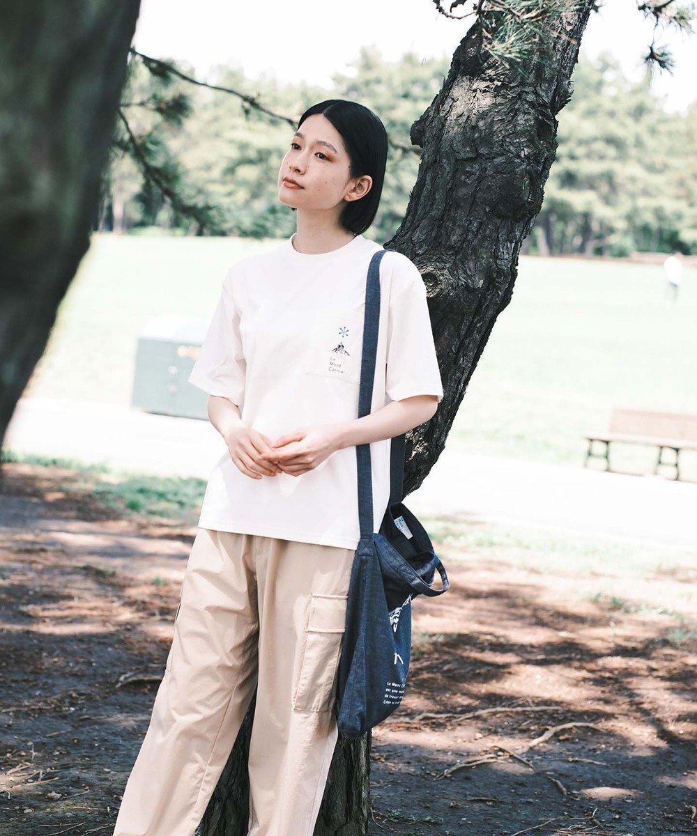 SHARE PARK LADIES 【UVカット・吸水速乾・ストレッチ・軽量 】ロゴポケットTシャツ（S・Mサイズ） 