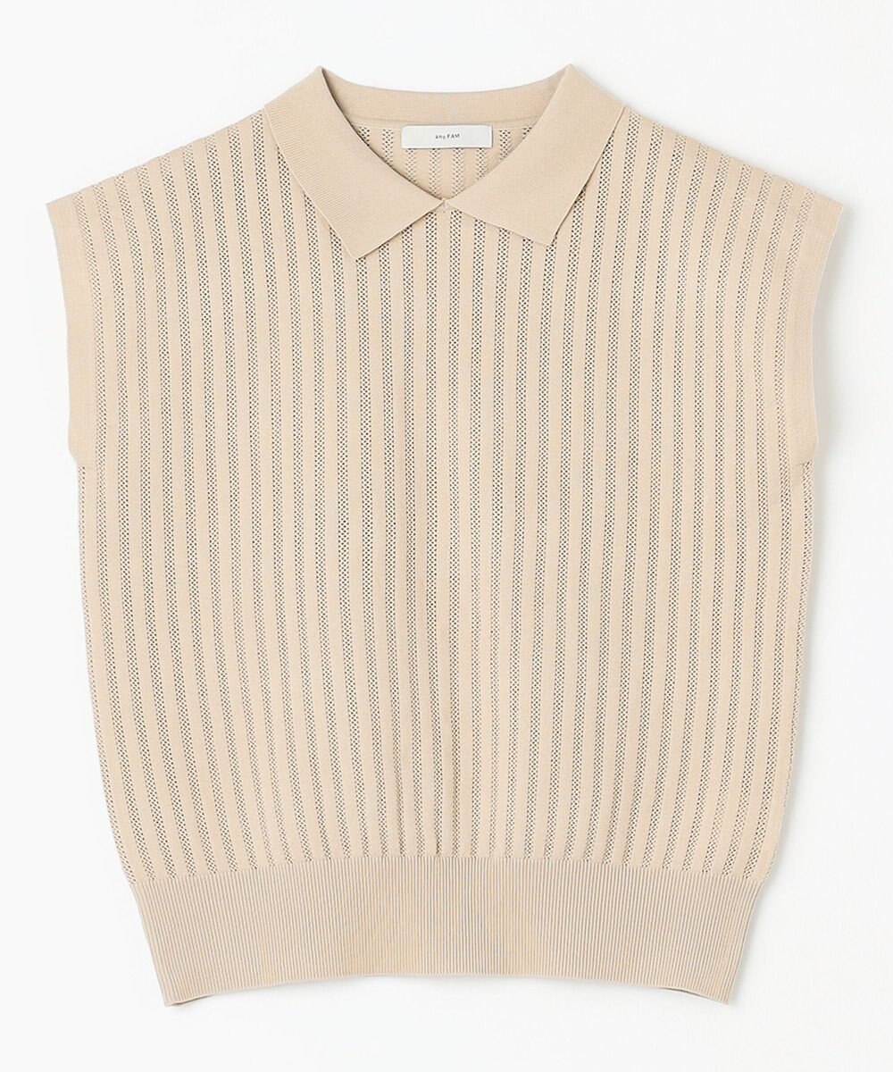 ANY アイレットパターン ニットプルオーバー 