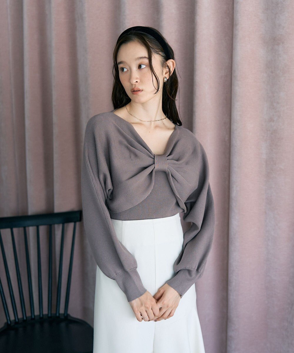 earth music&ecology 【WEB限定】リボンニットアンサンブル 