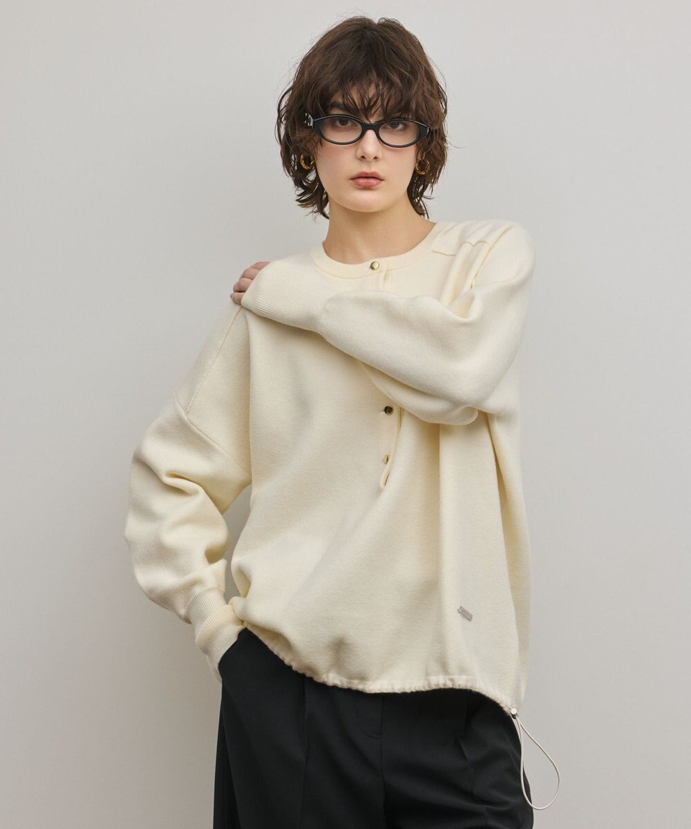 GRACE CONTINENTAL スウェットライクニットトップ 