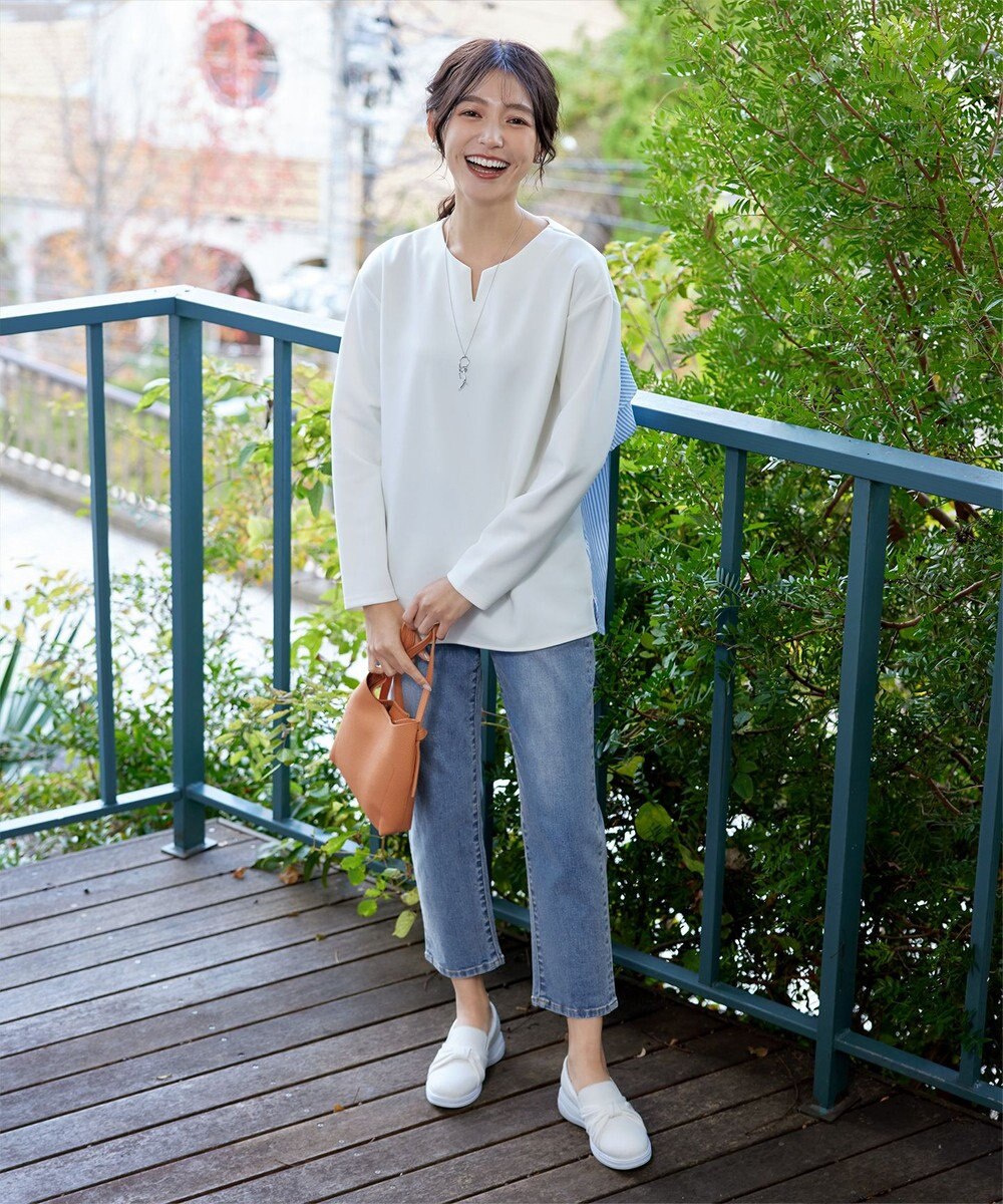 Tiaclasse 【安田美沙子さん着用・洗える】ストレッチストレートデニム 