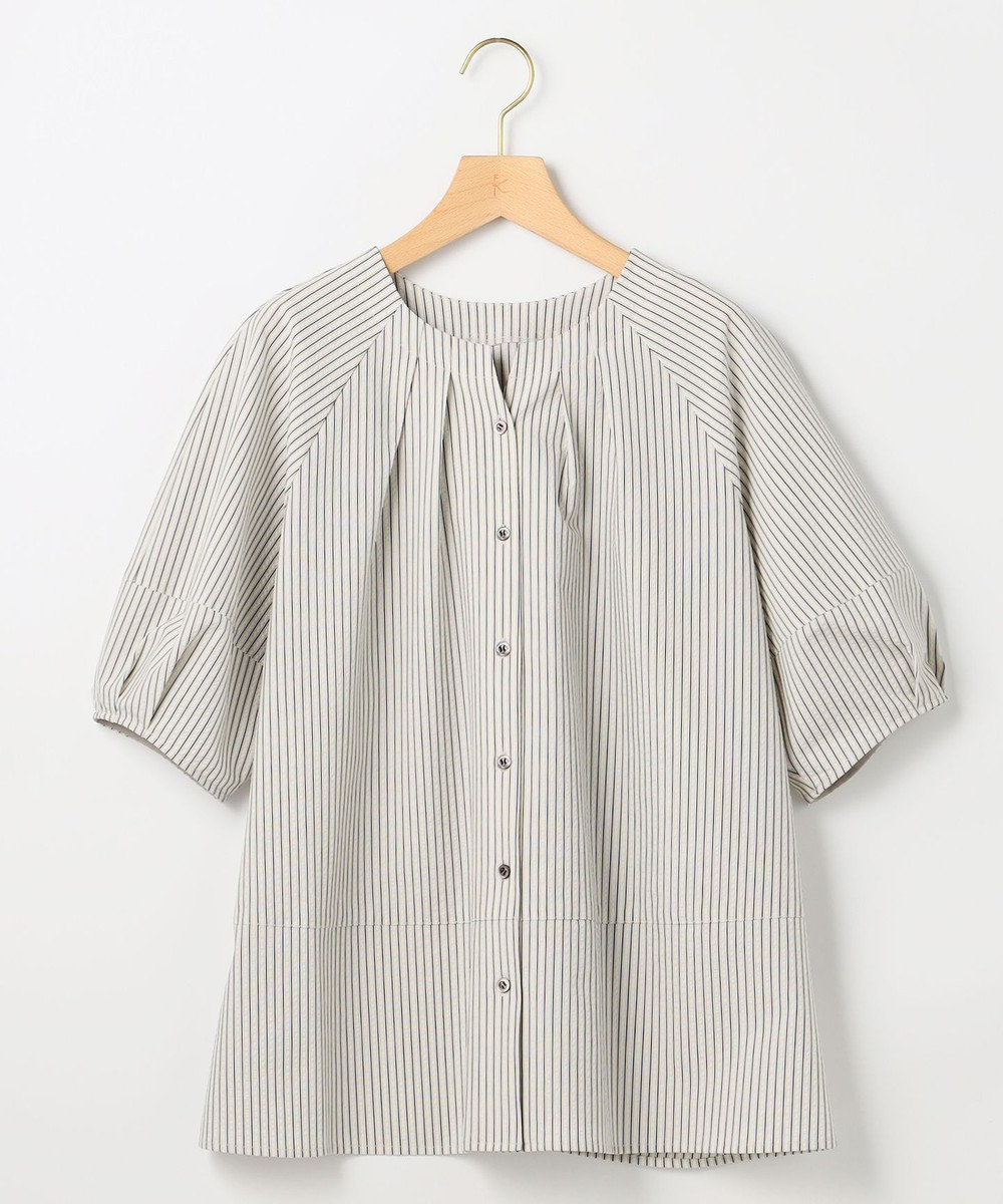 組曲 【先行予約・前後着用可】ソフトサッカーラグランスリーブ ブラウス 