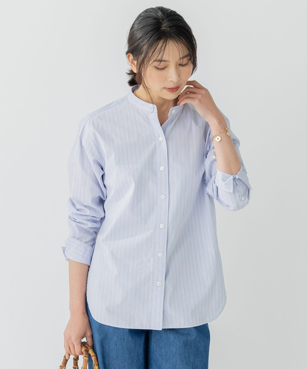 洗える】CANCLINI バンドカラー シャツ / 23区 L | ファッション通販