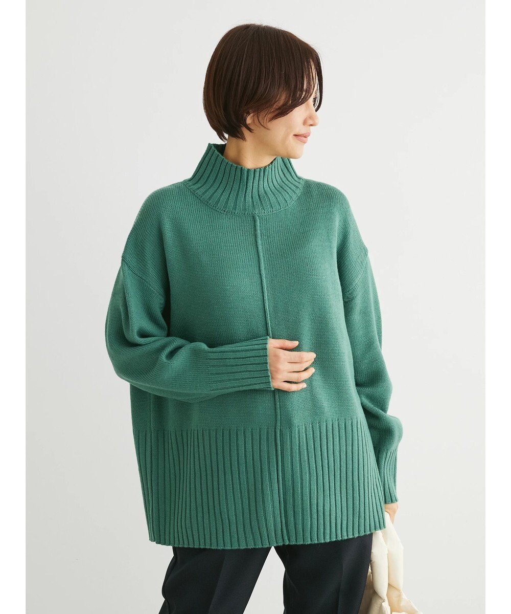 Green Parks 洗える　バックスリットニットプルオーバー 