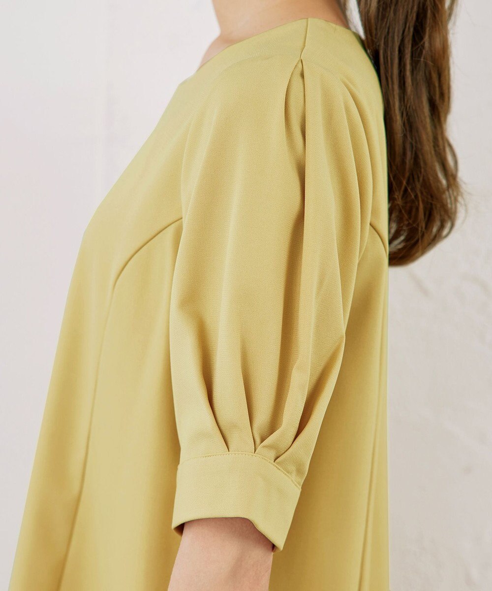 Tiaclasse 【洗える】パフスリーブチュニックブラウス 