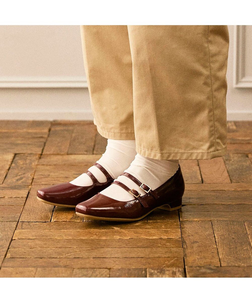 ing <ing>ダブルベルトメリージェーンパンプス 