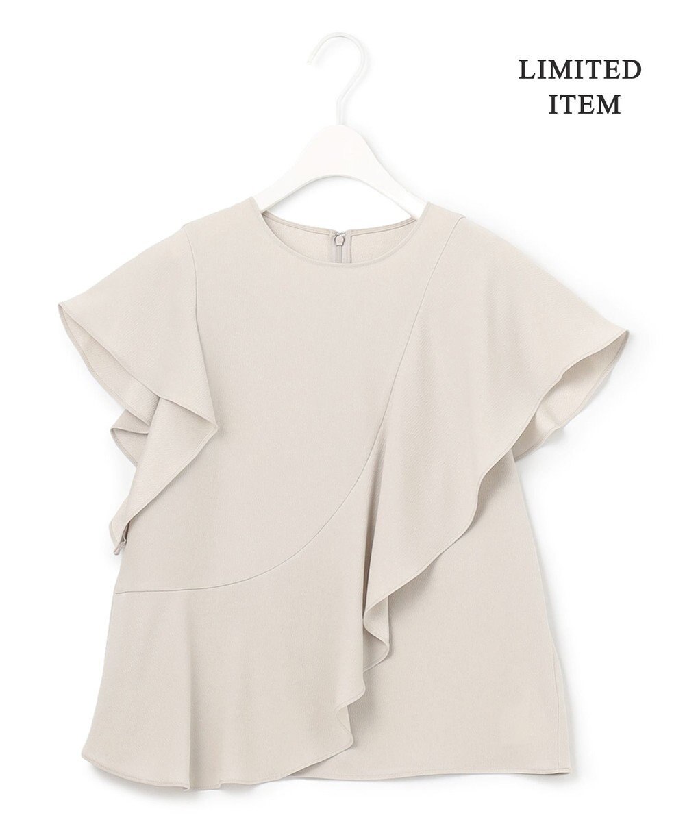 ICB 【WEB限定・洗える】BackSatinGeorgette ラッフルブラウス 