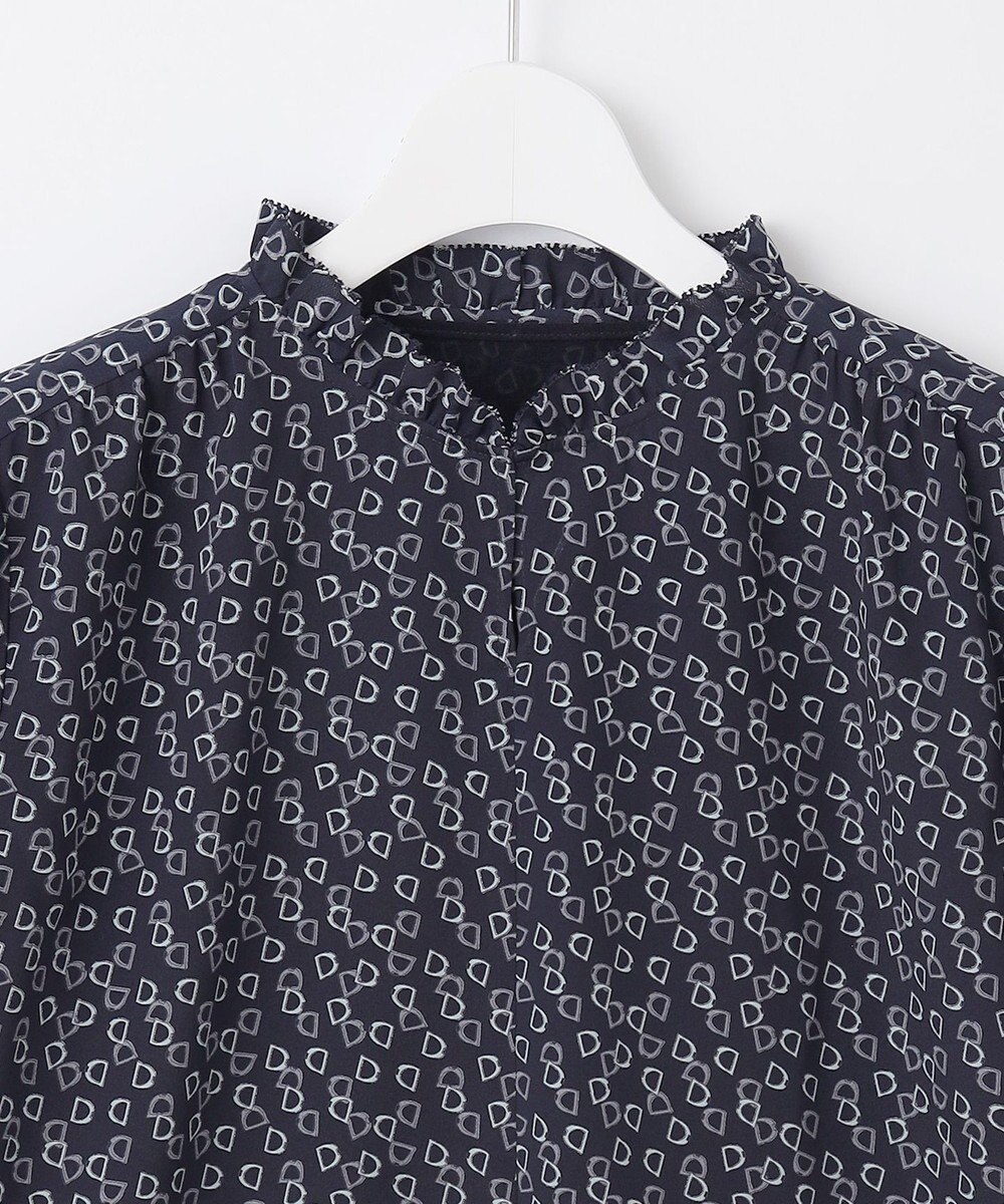 J.PRESS LADIES チェーンプリント スリットネック カットソー 