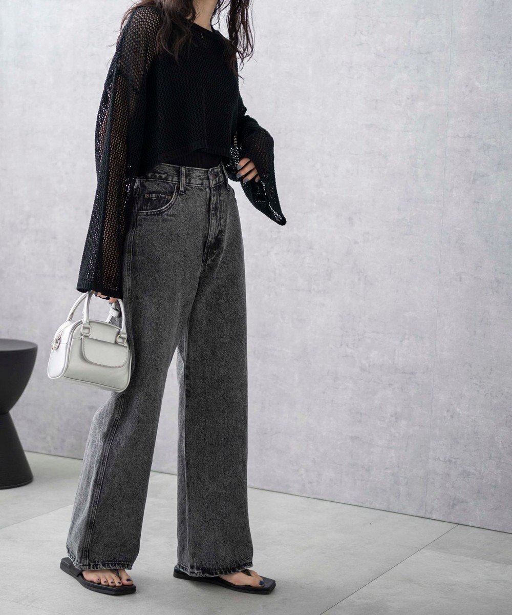 WEGO 【新色追加/美脚/XS～Lサイズ展開】ストレートデニムパンツ 