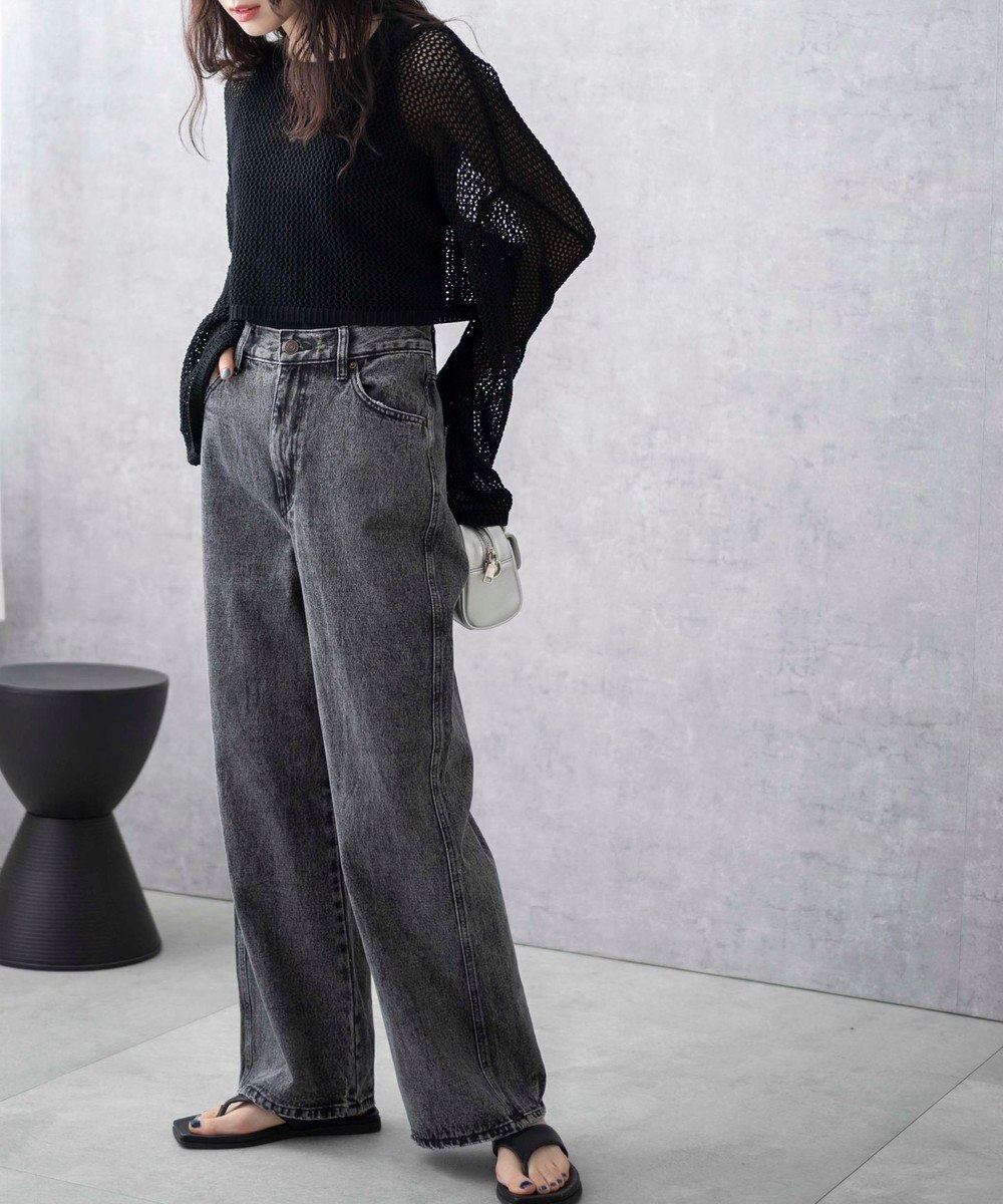 WEGO 【新色追加/美脚/XS～Lサイズ展開】ストレートデニムパンツ 