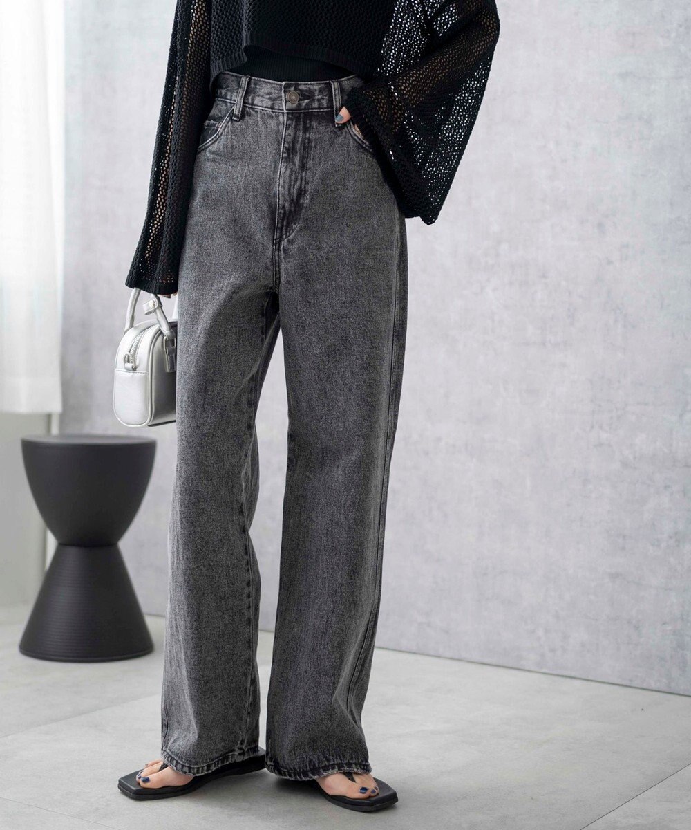 WEGO 【新色追加/美脚/XS～Lサイズ展開】ストレートデニムパンツ 