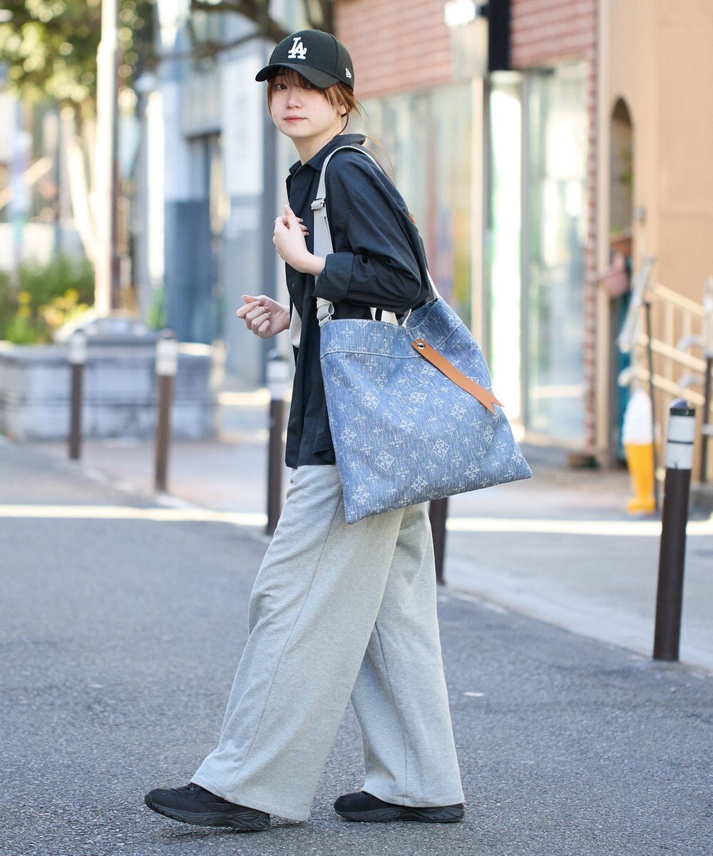 russet デニムジャガード2WAYビッグトートバッグ(CE-1687) 