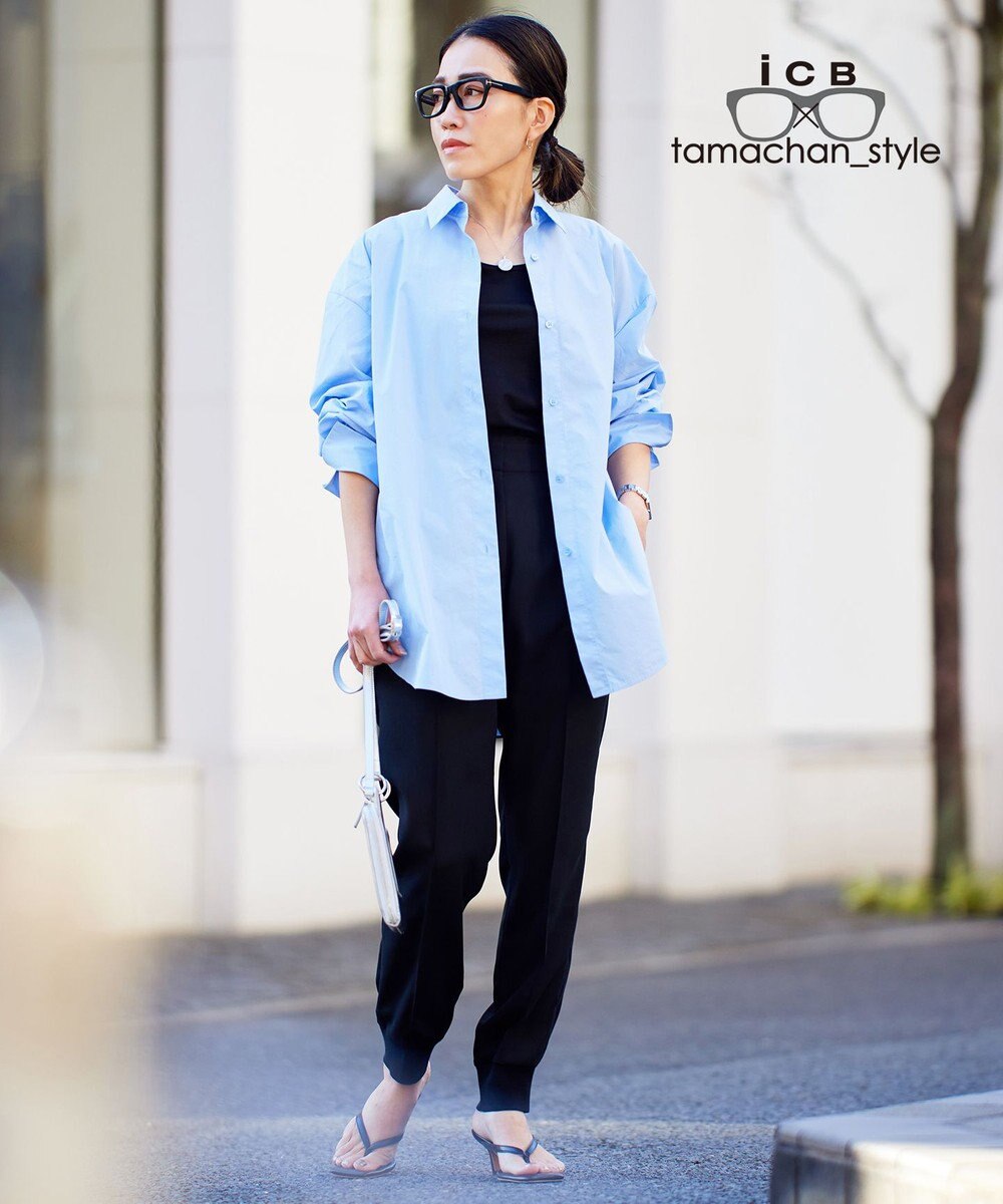 ICB L 【ICB×tamachan_style コラボ】 スタイルアップ ビッグシャツ 