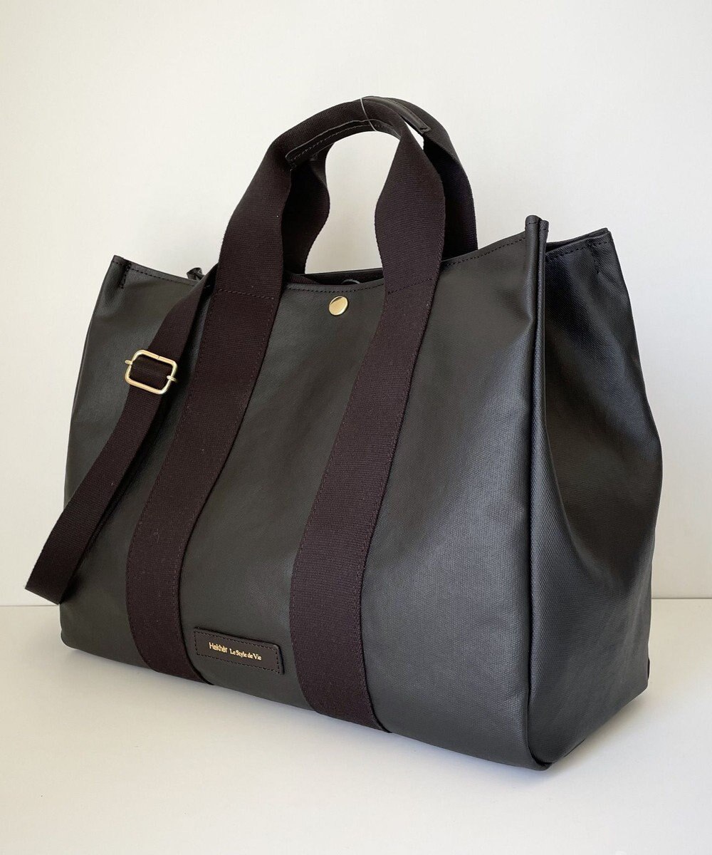 Hekhèr Le Style de Vie 【日本製 / A4サイズ対応 / 2WAY】PUコートコットンキャンバス トートバッグ large 