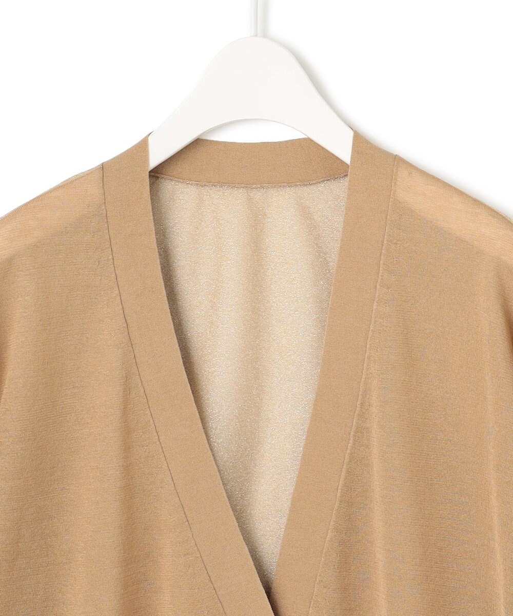 ICB L 【洗える】 マーセライズコットンシアー カーディガン 