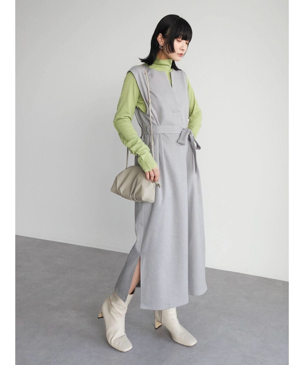 Green Parks ハイスペック共布リボン付ジャンスカ 