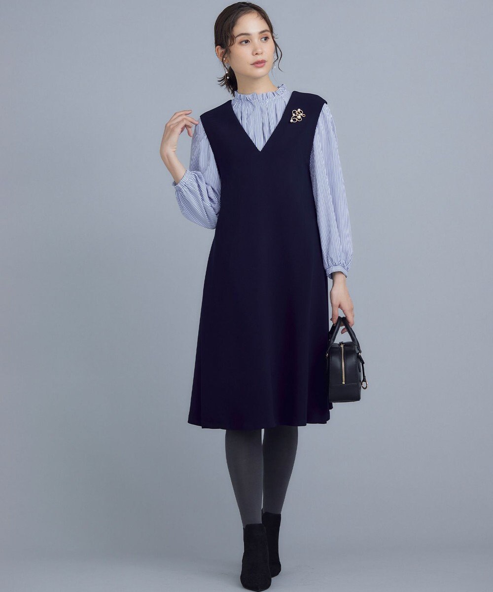 組曲 L ライトダブルクロス ジャンパーワンピース 