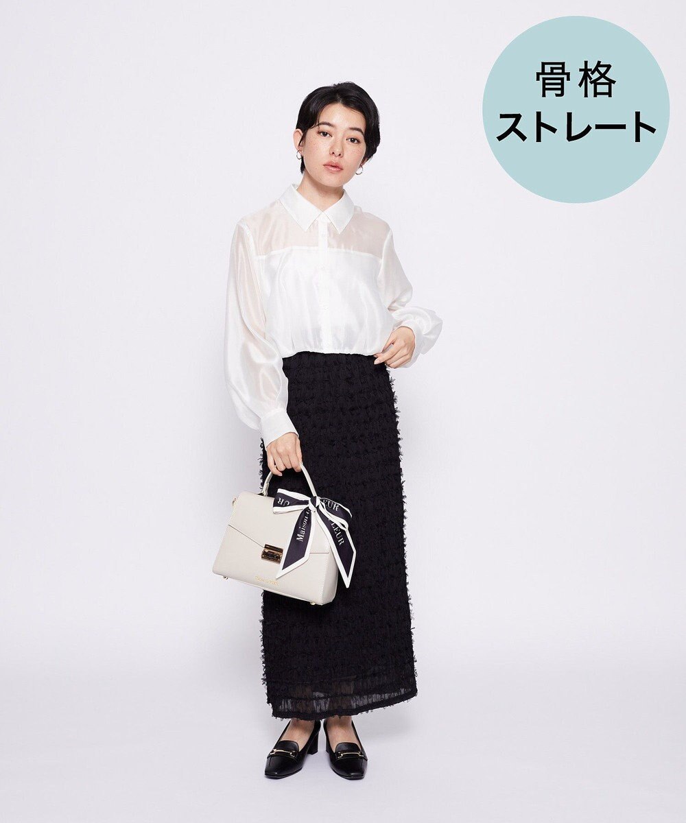 Maison de FLEUR トップハンドルスカーフバッグ 