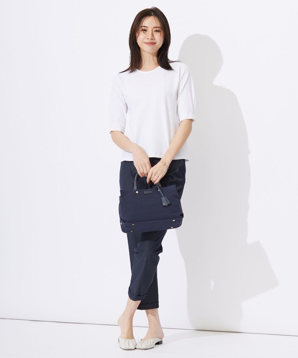 J.PRESS LADIES L 【洗える・吸水速乾】麻シェルドライ テーパード パンツ 