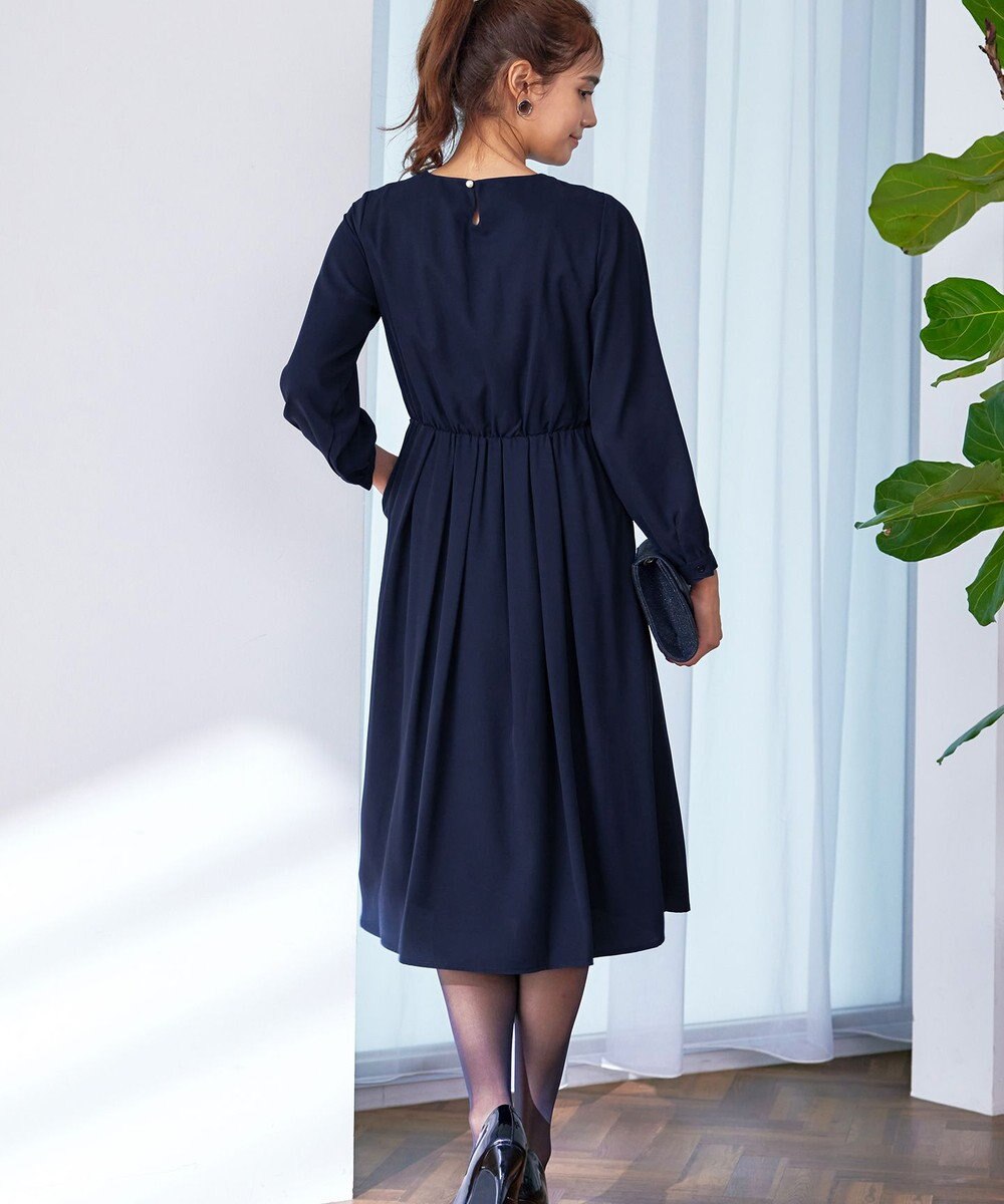 Tiaclasse 【洗える】タックパールワンピース 