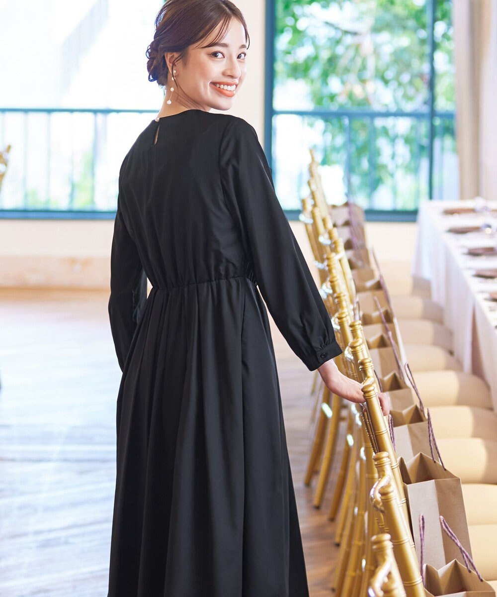 Tiaclasse 【洗える】タックパールワンピース 