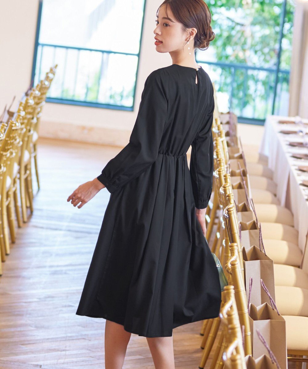 Tiaclasse 【洗える】タックパールワンピース 