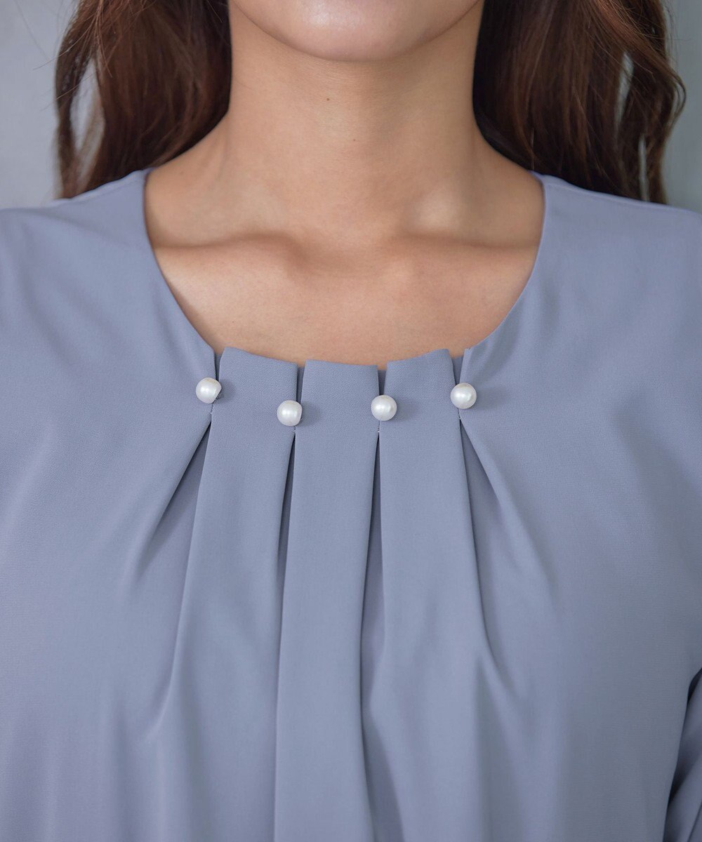 Tiaclasse 【洗える】タックパールワンピース 