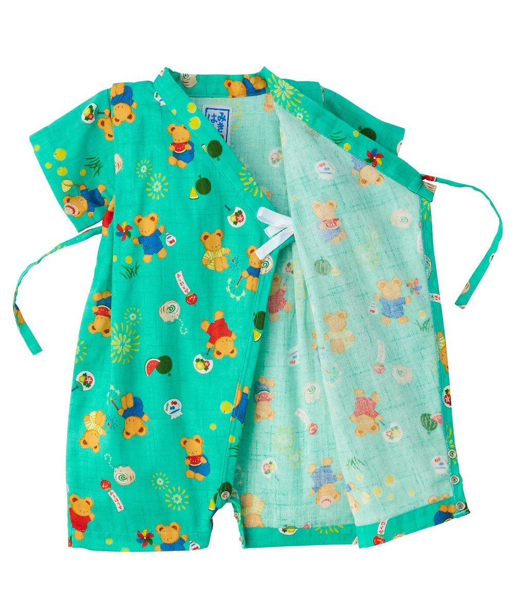 MIKI HOUSE HOT BISCUITS 【ミキハウス】【60-80cm】ミキハウスベア 甚平オール 