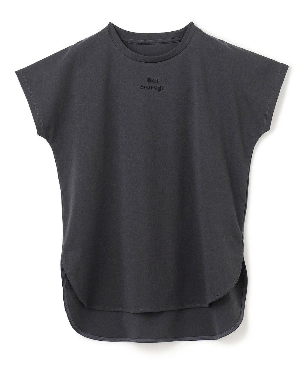 UNFILO BEAUTY FORM ロゴ刺繍フレンチスリーブTシャツ 