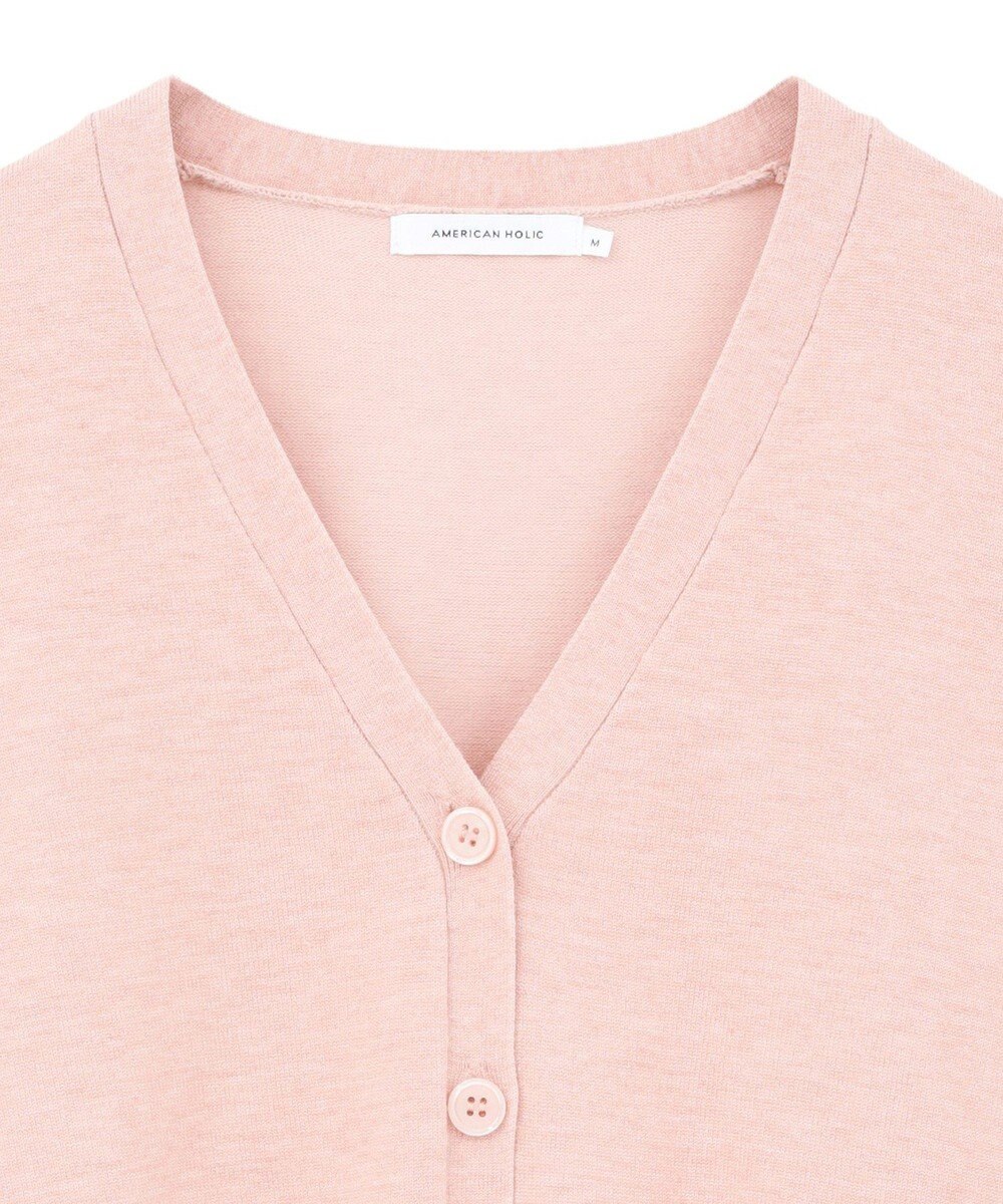 AMERICAN HOLIC 【WEB限定】バイパチVネックルーズカーディガン 