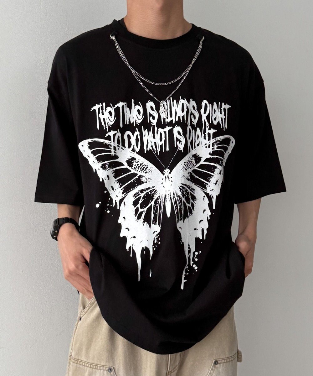 WEGO アクセ付きハードグラフィックT（SS） 