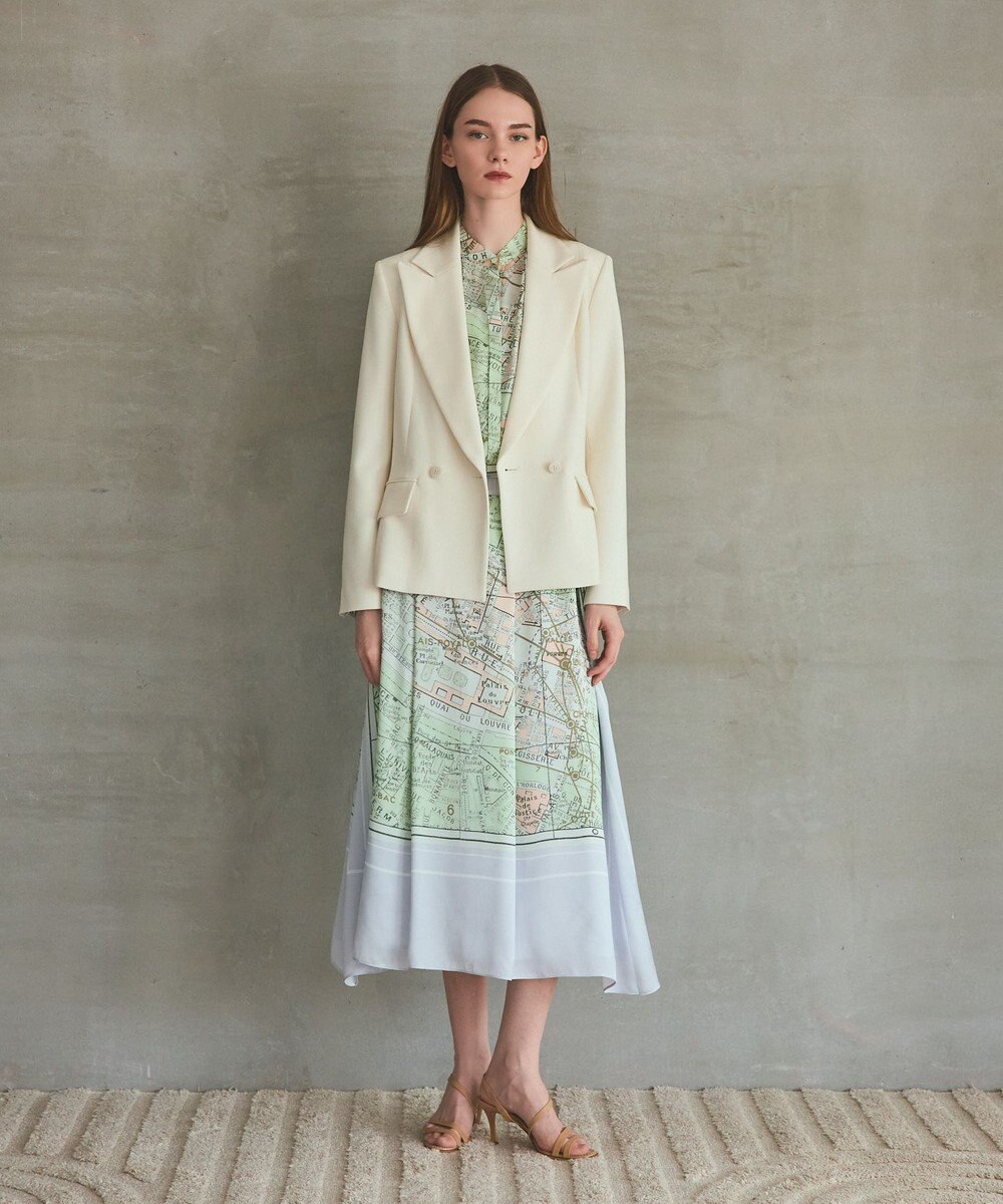 GRACE CONTINENTAL パリスカーフプリントスカート 