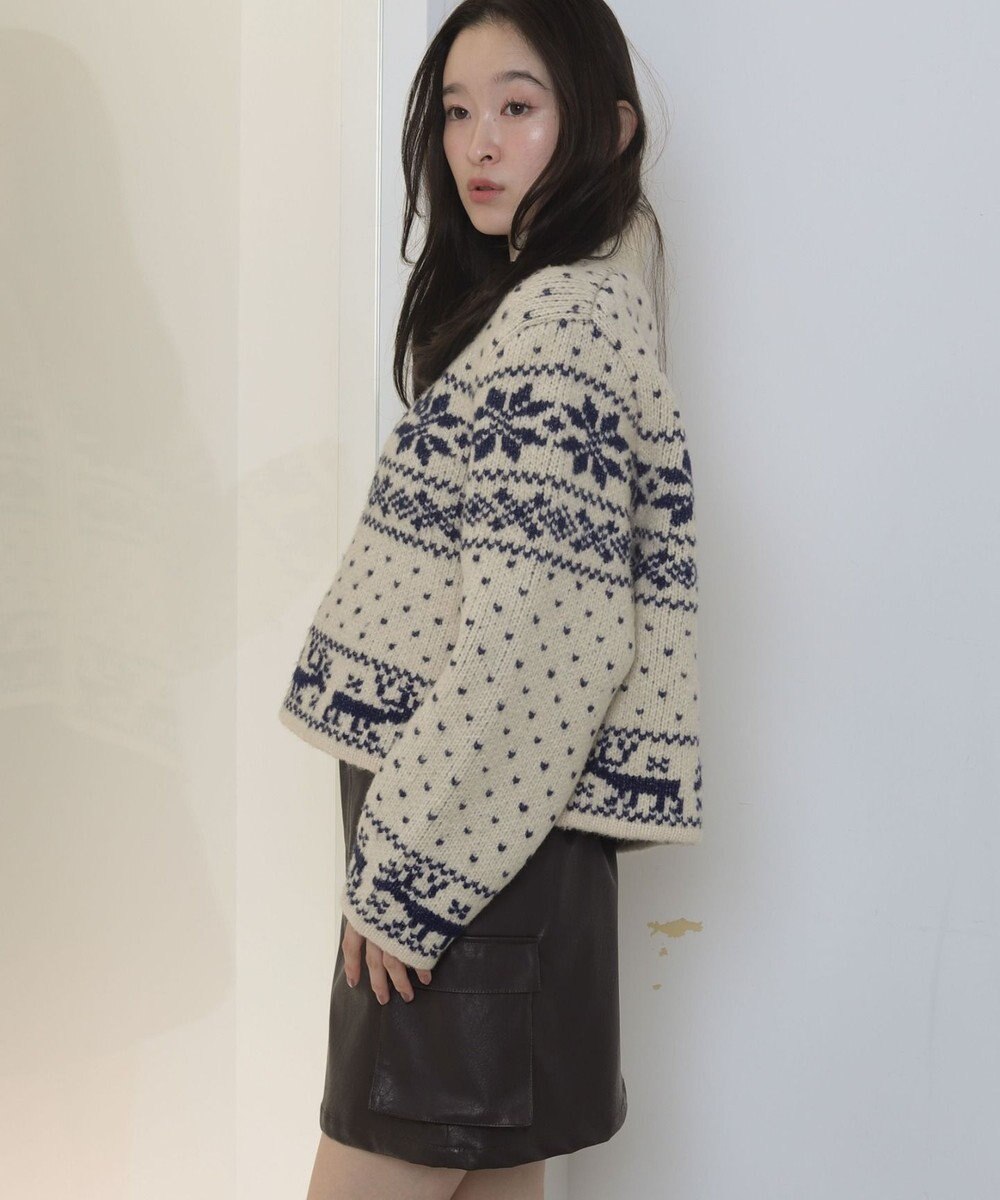 WEGO ノルディックZIPニット 