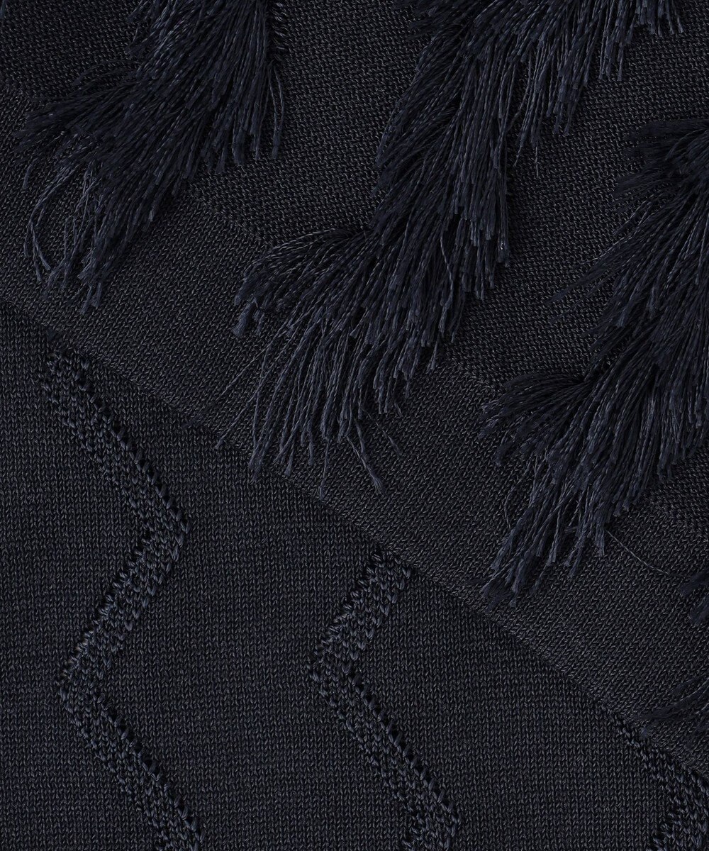 自由区 L 【洗える】カットジャガード ニット 