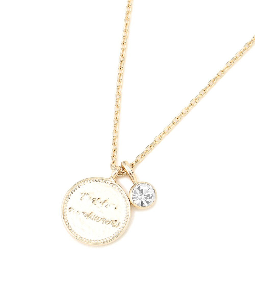 23区 カラーストーン コイン ネックレス 