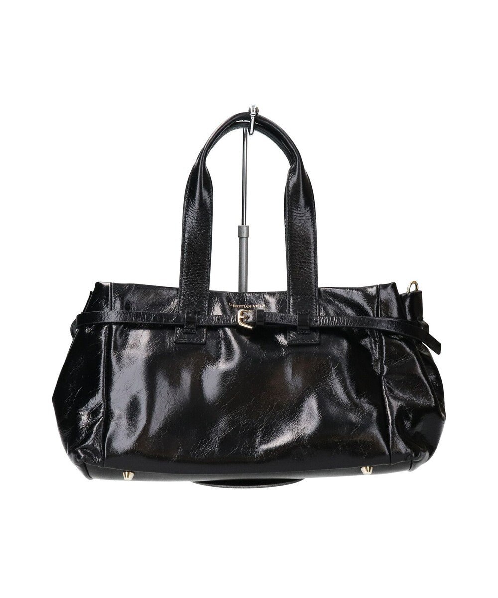 INTER-CHAUSSURES 【CHRISTIAN VILLA】ミディアムサイズレザーハンドバッグ 