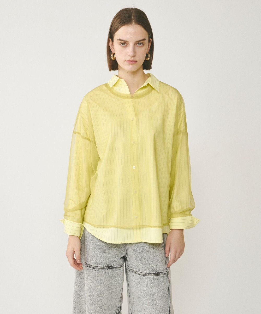 GRACE CONTINENTAL チュールレイヤードシャツ 