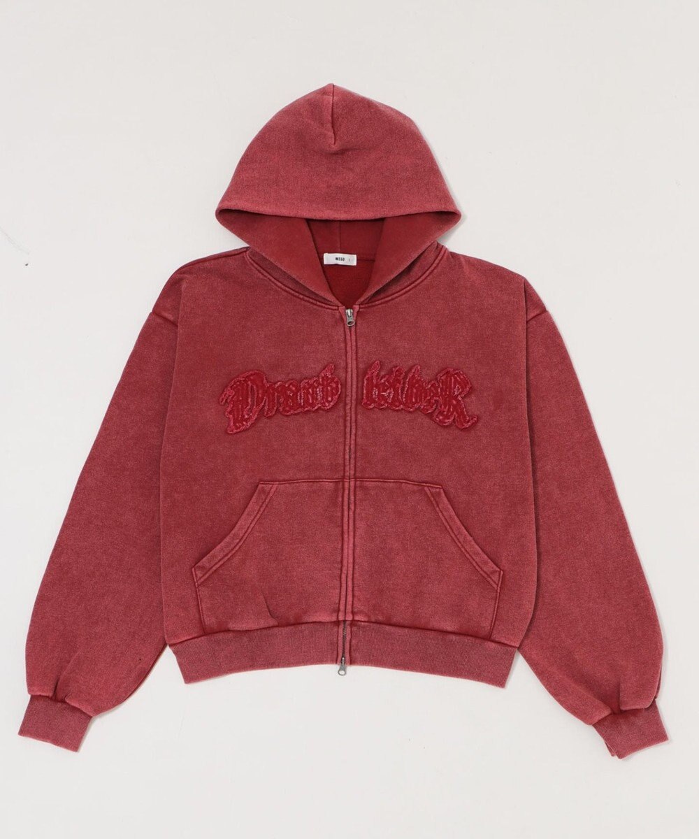 WEGO 【ユニセックス着用ITEM/MLサイズ展開】ショートグラフィックZIPパーカー 