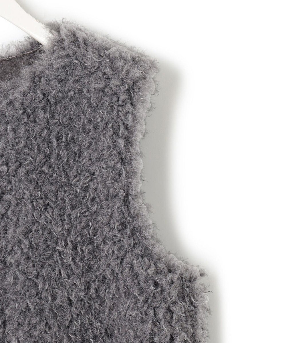 ICB 【リバーシブル着用可能】フェイクムートン ジレ 